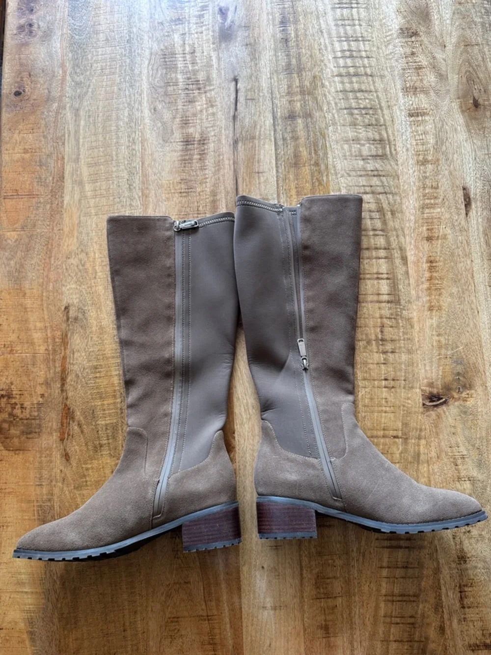 Blondo Symone Waterproof Knee High Boots side zipper cow suede leather 9.5
